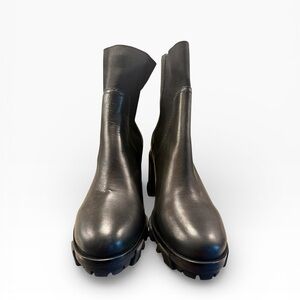 rag & bone Black Leather Shiloh Ankle Boots